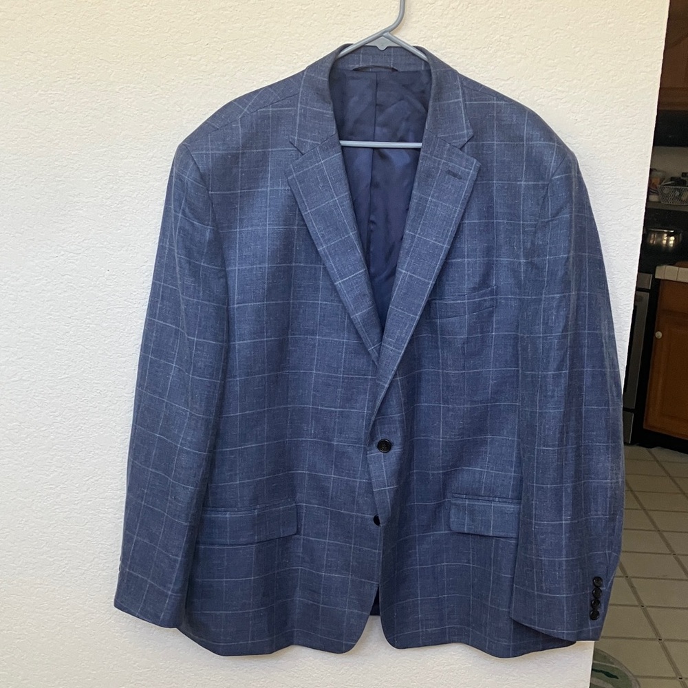 Ralph Lauren Navy Windowpane Sport Coat